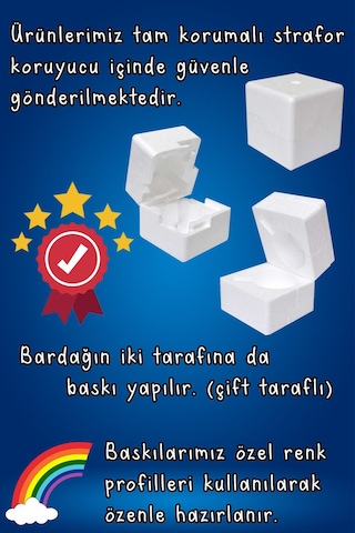 Kurbağa Baskılı Kupa Bardak Çift Taraflı Kişiye Özel Model 3 Çok Renkli