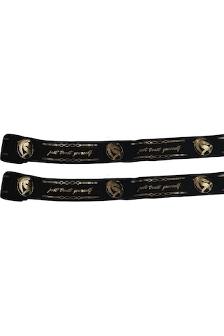 Dragondo 83831 Just Trust Yourself Gold Logolu 3,5 Metre Bandaj Boks Bandajı Siyah