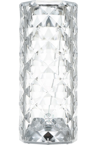 Neevoyu Akryl Rose Desenli Led Lamba, Dokunmatik 3 Renkli Sürekli Parlaklık Ayarlamalı, 2000mah Usb Şarj Edilebilir, Odalar & Dekorasyon İçin Şeffaf