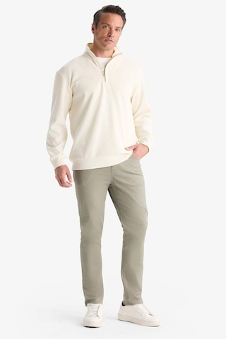 DeFacto Comfort Fit Dik Yaka Dokulu Yarım Fermuarlı Waffle Sweatshirt D7543AX25SPER138