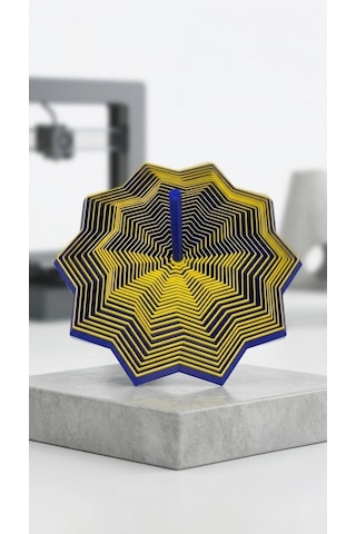 Eclipson Skyward 3d Baskı Geometrik Topaç Dönen Stres Oyuncağı Spin Top