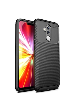 Huawei Mate 20 Lite Kilif Karbon Silikon Case 389460319
