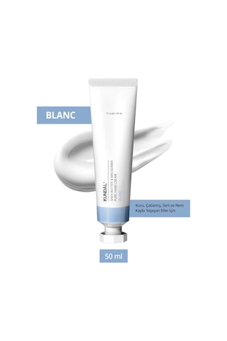 Yoğun Nem Veren Besleyici El Kremi Kundal Shea Butter & Macadamia Pure Hand Cream 50ml Blanc