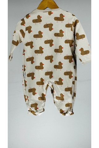 Civcivli %100 Pamuklu Çıtçıtlı Bebek Tulum 001