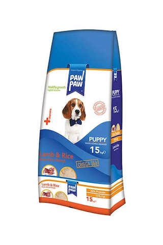 Paw Paw Puppy Kuzu Etli ve Pirinçli Yavru Köpek Maması 15 KG Paw Paw Puppy Kuzu Etli ve Pirinçli Yavru Köpek Maması 15 KG