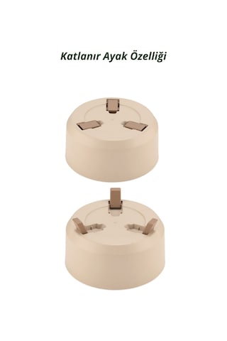 Nandy Home Tripot Model Saksı Seti Krem 3'lü