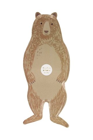 Meri Meri - Brown Bear Plates - Ayı Tabak