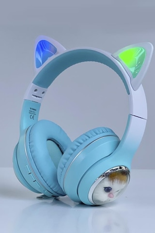 Torima HD11 Sevimli Kedi Karükatür Bluetooth 5.3 Kulak Üstü Kulaklık