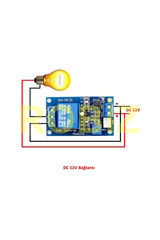 Xh-m131 Ldr Işık Kontollü Röle 12v Gündüz Gece Algılayıcı