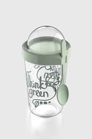 Renga Orbit 600 Ml Think Green Desen Tritan Müsli Ve Atıştırmalık Kabı 192009 Yeşil