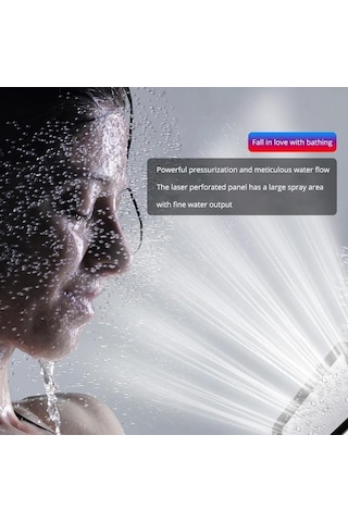 Jms Basınçlı Yağış 300 Delik Duş Başlığı Su Tasarrufu Filtre Püskürtme Memesi Gümüş