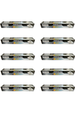 Niceplast Alüminyum Folyo - 45 Cm. X 100 Metre - 12 Mikron - 10 Paket
