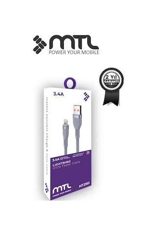 Usb To İphone Lightning Silikon Hızlı Şarj Ve Data Aktarım Kablosu 1 Metre 3.4 Amper Mt2353