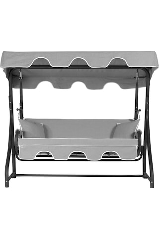 Olea 3 Kişilik Bahçe Balkon Teras Salıncağı Açık Gri