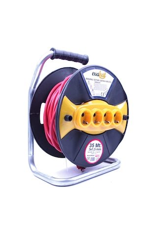 Evakat 3x1.5 MM Sertifikalı Makaralı Uzatma Kablosu 35 M