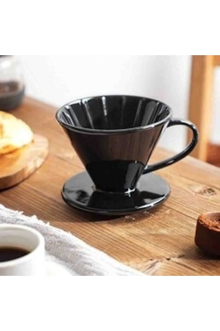 Epinox FSS-2 Seramik Kahve Demleme Dripper Siyah