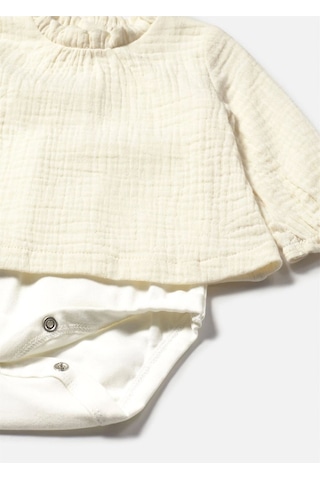 Kız Bebek Müslin Tulum Krem 2723 Krem