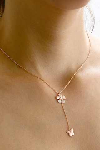 Argentum Concept 925 Ayar Gümüş Rose Sallantılı Bahar Kolye - N109401