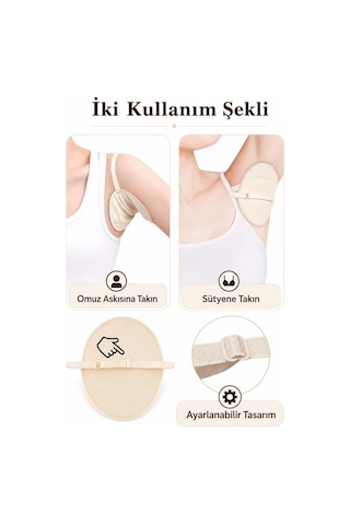 Koltuk Altı Ter Pedi Pamuk Kumaş Ter Emici Koltuk Altı Koruyucu Yıkanabilir 5 Paket Toplam 5 Çift / 10 Adet