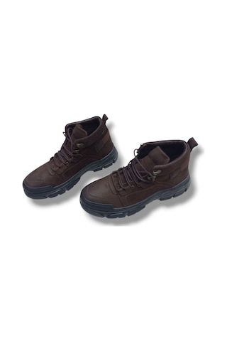Growish Gr0252 Hakiki Greyzır Deri Kaydırmaz Taban Erkek Bot Kahverengi 40