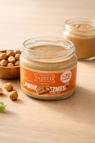 Ustagıda Tazecik %70 Fındık Ezmesi 300 Gram Glütensiz - Vegan