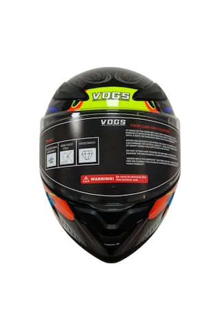Ws-210 Güneş Vizörlü Çene Açılır Kask Mavi Sarı Şeffaf Vizörlü İtaly Dizany Çok Renkli