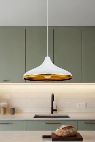 Nova Gold Metal Sarkıt Avize, Bohem Tavan Lambası Ve Salon Oturma Odası Aydınlatması - Beyaz - 35 Cm Modern Dek Çok Renkli
