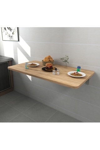 Kydoniahome Monte Kırma Katlanır Masa Çam Ahşap Desenli