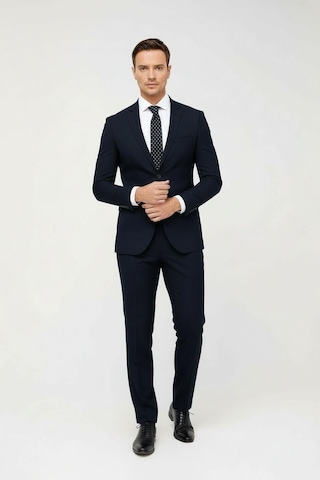 İgs Erkek Lacivert Slim Fit Dar Kalıp Klasik Takım Elbise-23993