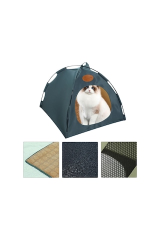 Mufunye Kapalı Kedi Çadırları Katlanır Köpek Yuvası Nefes Alabilir Yıkanabilir
