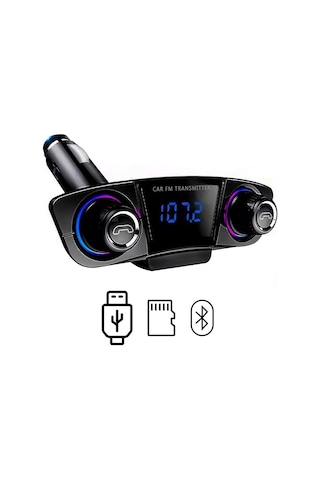 Ayyt Powermaster Pm-22010 Bluetooth Sd Hafıza Kartı Aux Flash Bellek Fm Transmitter Oto Araç Çakmaklık Müzik Aktarıcı