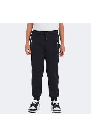 Slazenger LAMIS Çocuk Fermuar Cepli Siyah Eşofman Altı