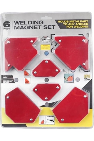 6'lı Set Mıknatıslı Manyetik Gönye Kaynak Tutucu Kaynak Gönyesi