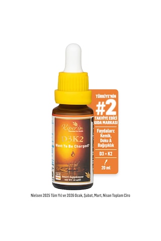 Kiperin D3K2 Vitamin D3 1000 25 Mcg Takviye Edici Gıda 20 ML