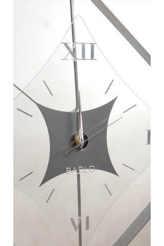 Eksen Silver Klasik Bablo Premium Duvar Saatleri Gümüş