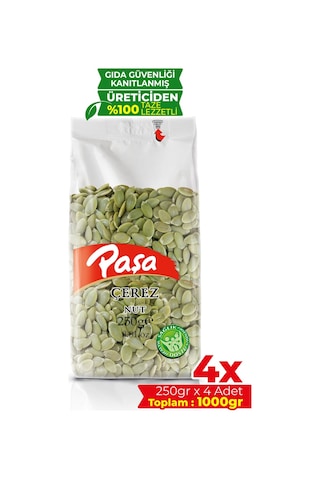 Paşa Kuruyemiş Çiğ İç Kabak Çekirdeği 4 x 250 G