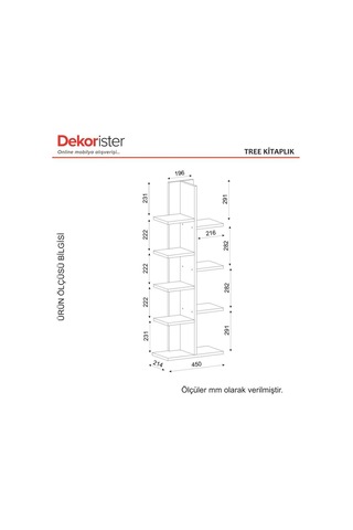 Dekorister Tree Kitaplık Beyaz