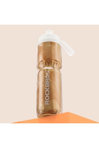 Rockbros Bt65-1 670Ml Pp5+Silikon Yalıtımlı Su Şişesi Bisiklet Sıkma Tip Su Bardağı Bpa Içermez Fda Sertifikası Yok - Turuncu
