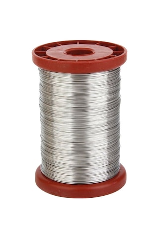 Moveevo Dayanıklı Paslanmaz Çelik Arı Kovanı Teli - 0.55mm Bal Peteği Sabitleme Teli Gümüş