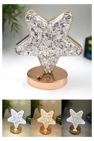Dekoratif Yıldız Masa Lambası Usb Şarjlı Led Gece Lambası