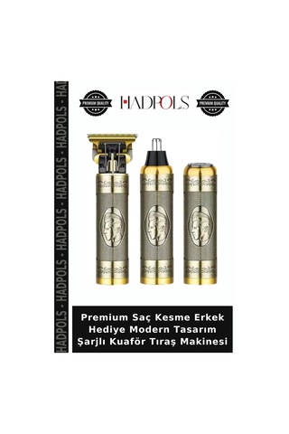 Premium Saç Kesme Erkek Hediye Modern Tasarım Şarjlı Kuaför Tıraş Makinesi