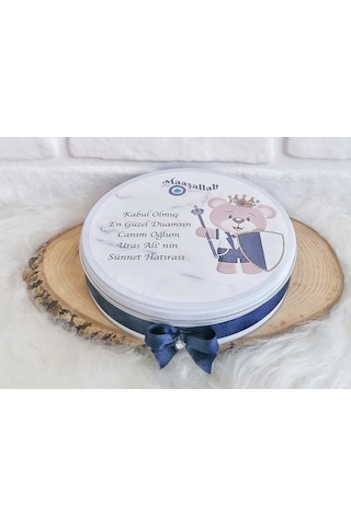 Angel Gift Chocalate İsme Özel Ayıcıklı Sünnet Hatırası Hediyelik Erkek Bebek Çikolatası Çok Renkli 100 Adet