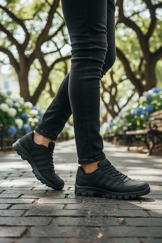 Khayt Herbert Su Ve Soğuk Dayanıklı Rahat Kaymaz Taban Erkek Kadın Kışlık Sneaker Ayakkabı Siyah