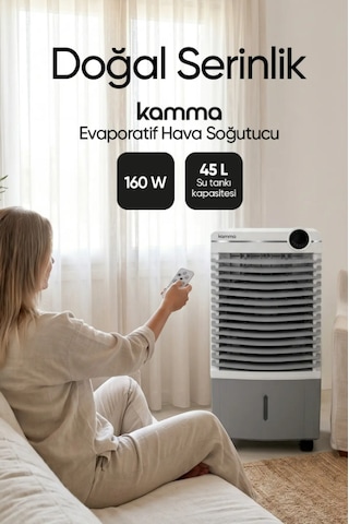 Kac160 160w Kule Tipi Evaporatif Hava Soğutucu İyonizer Özellikli