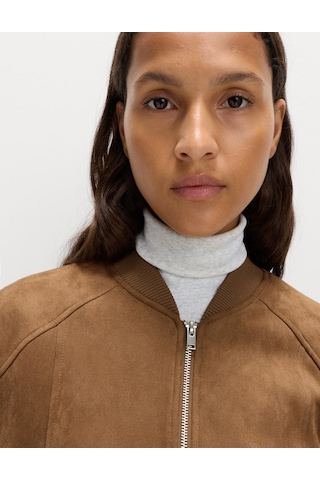 Marks & Spencer Suni Süet Hafif Bomber Ceket Kahverengi