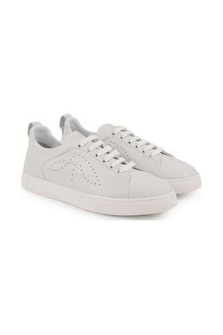 Libero Lz5894 Nokta Delik Detaylı Antik Görünümlü Hafif Eva Taban Kadın Sneaker Beyaz