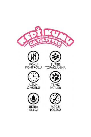 Happy Topaklanan Bentonit Bebek Pudralı Kedi Kumu 5 L