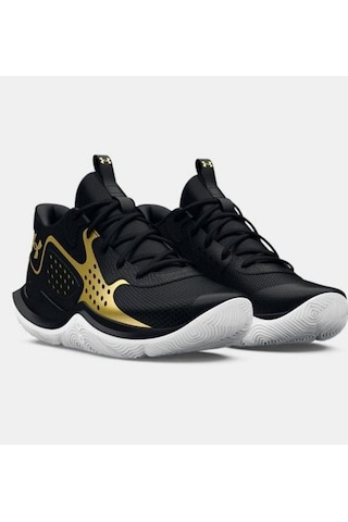 Under Armour Erkek Logo Detaylı Hafif Esneyebilen Bağcıklı Siyah1 Basketbol Ayakkabısı 3026634-001 Siyah - Altın