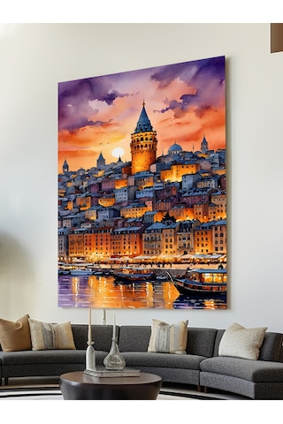Galata Kulesi Manzarası Kanvas Tablo