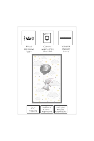 West Home Makinede Yıkanabilir Kaymaz Taban Leke Tutmaz Yıldız Desenli Bebek Ve Çocuk Halısı Oyun Matı Wh 516 White Beyaz
